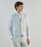 Gilet ville 100% lin vert d'eau