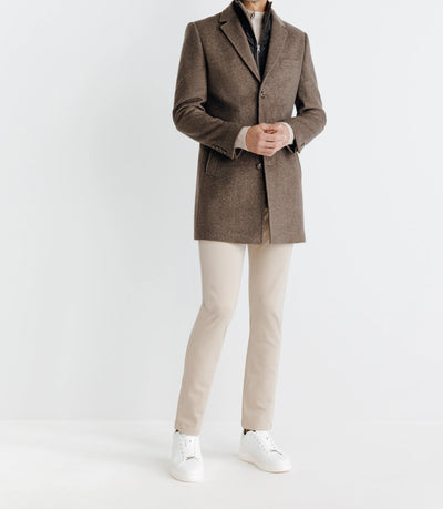 Manteau ville parementure chataigne - IZAC