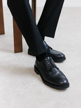 Black leather Derby shoes
