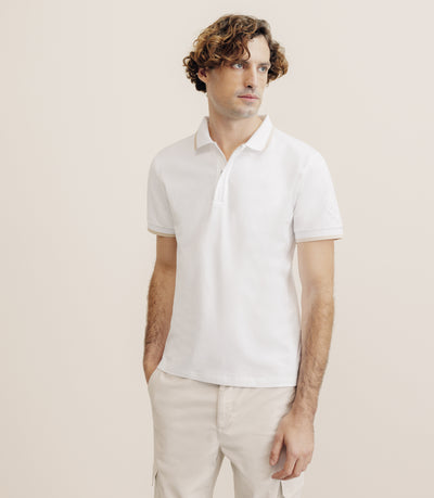 Polo zip blanc - IZAC