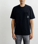 Oversized round-neck T-shirt, black