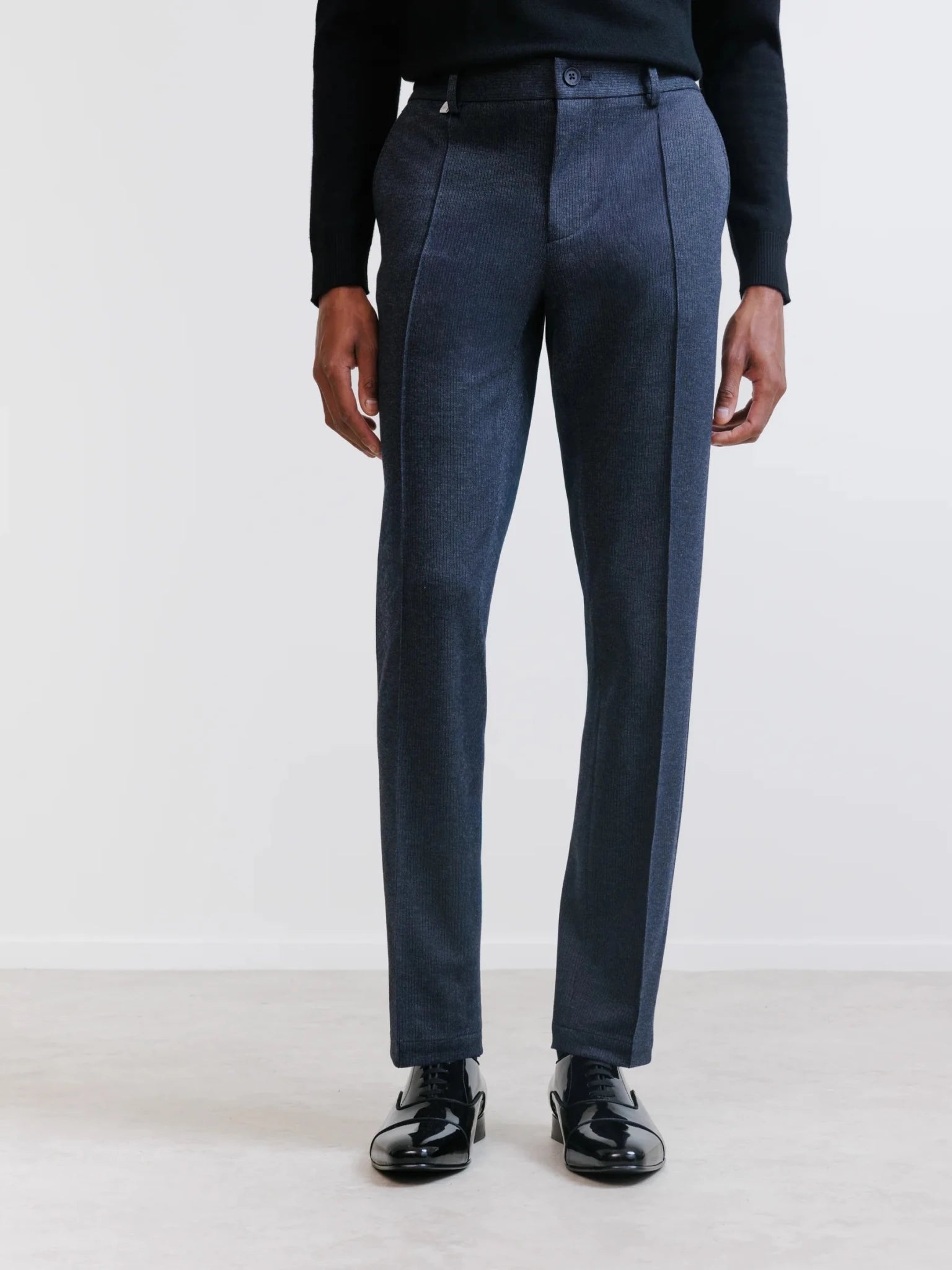 Pantalon ville en maille marine - IZAC