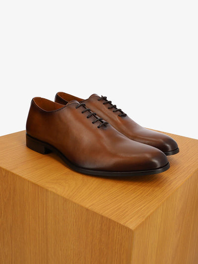 Chaussures richelieu en cuir marrons - IZAC