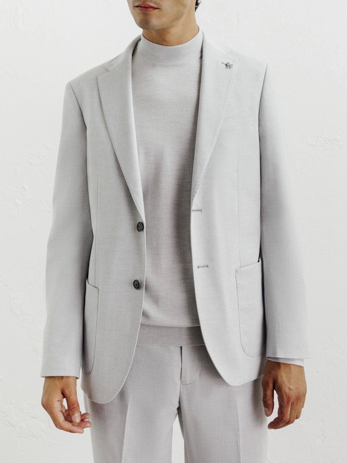 Veste ville en flanelle gris clair