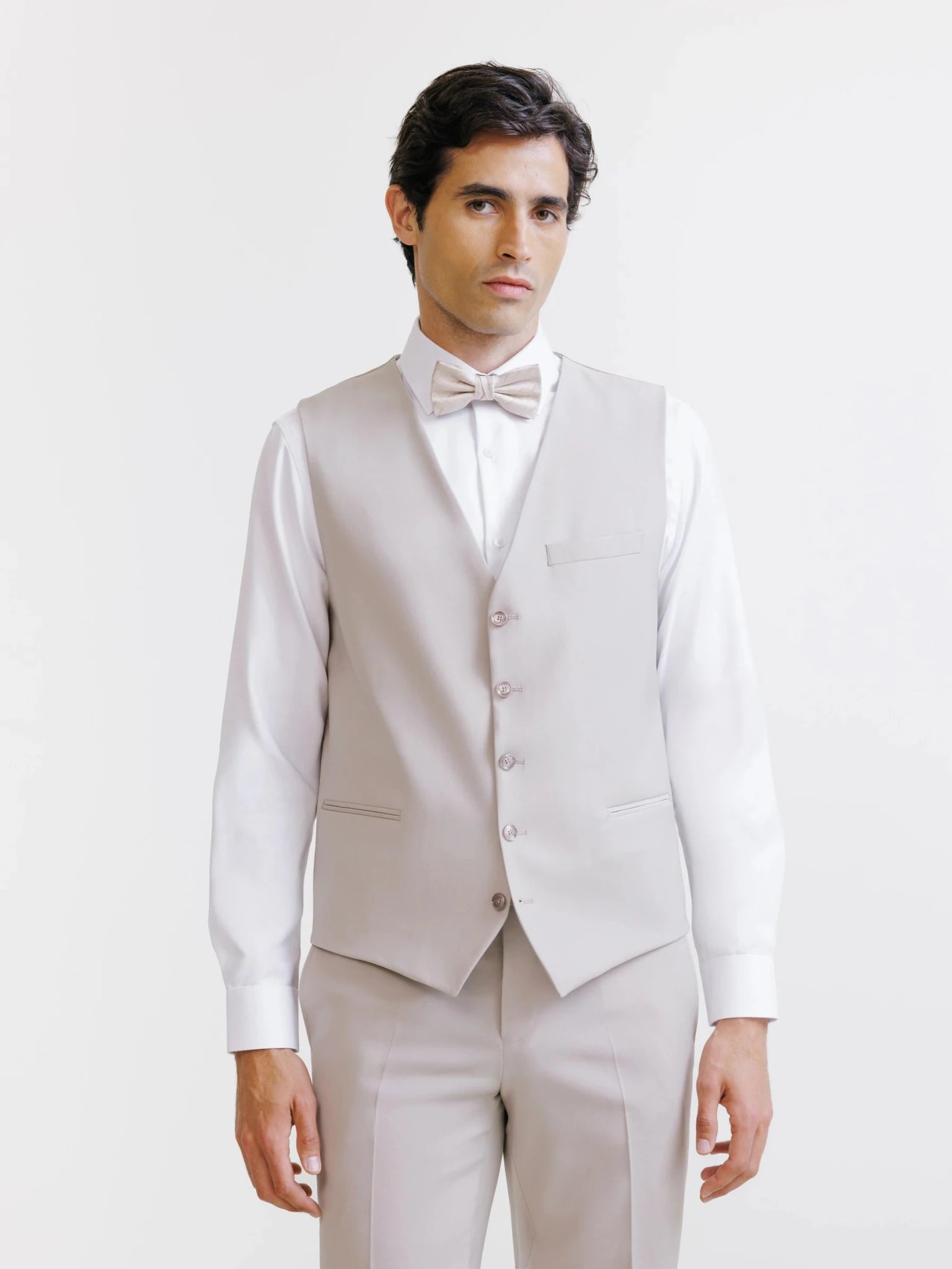 Gilet ville en laine majoritaire beige - IZAC