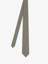 Cravate unie taupe