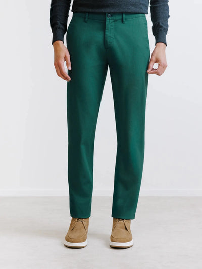 Pantalon chino armuré vert foncé - IZAC