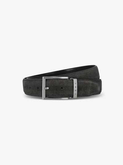 Ceinture en cuir nubuck noir