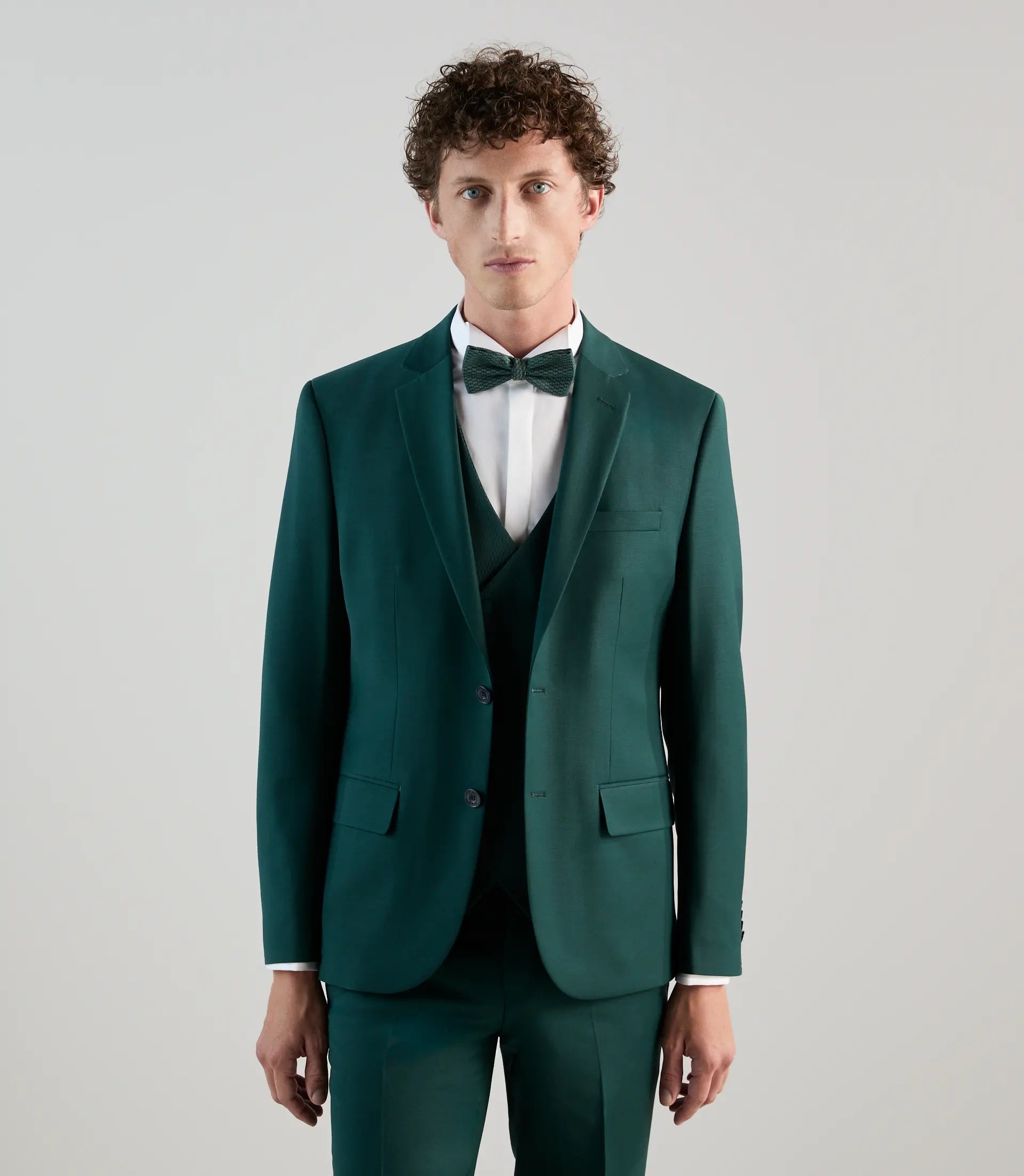 Costume 3 pièces de cérémonie vert f - IZAC