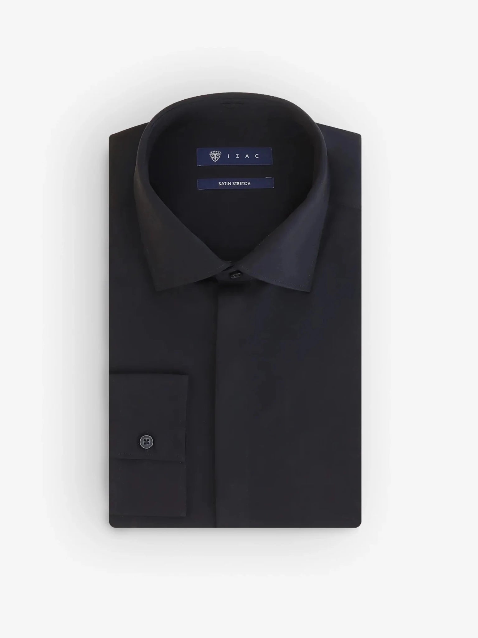 Adjusted shirt, black Italian collar