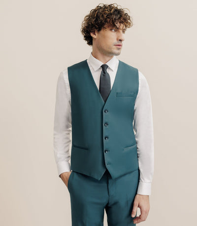 Gilet ville en laine majoritaire vert - IZAC