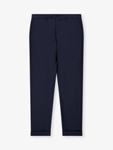 Pantalon avec taille élastiquée marine - IZAC