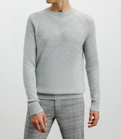 Chine grey wool sweater