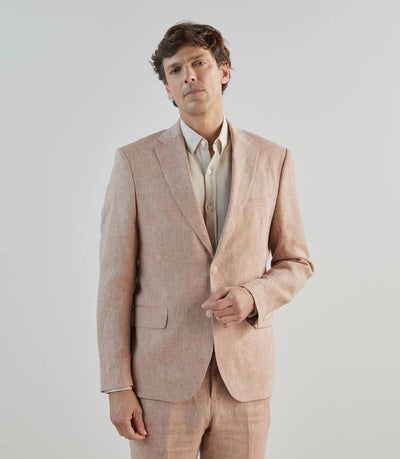 Orange 100% linen city jacket