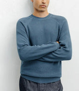 Duck stitch round-neck sweater