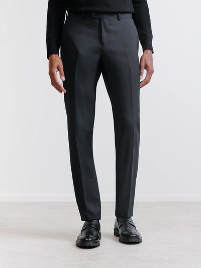 Pantalon ville 100% laine noir