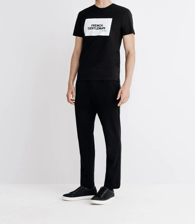 T-shirt avec écriture noir - IZAC