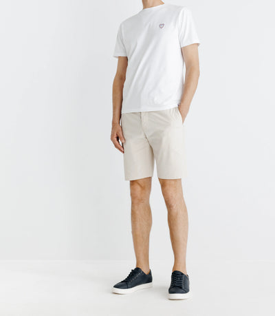 T-shirt avec broderie blanc - IZAC