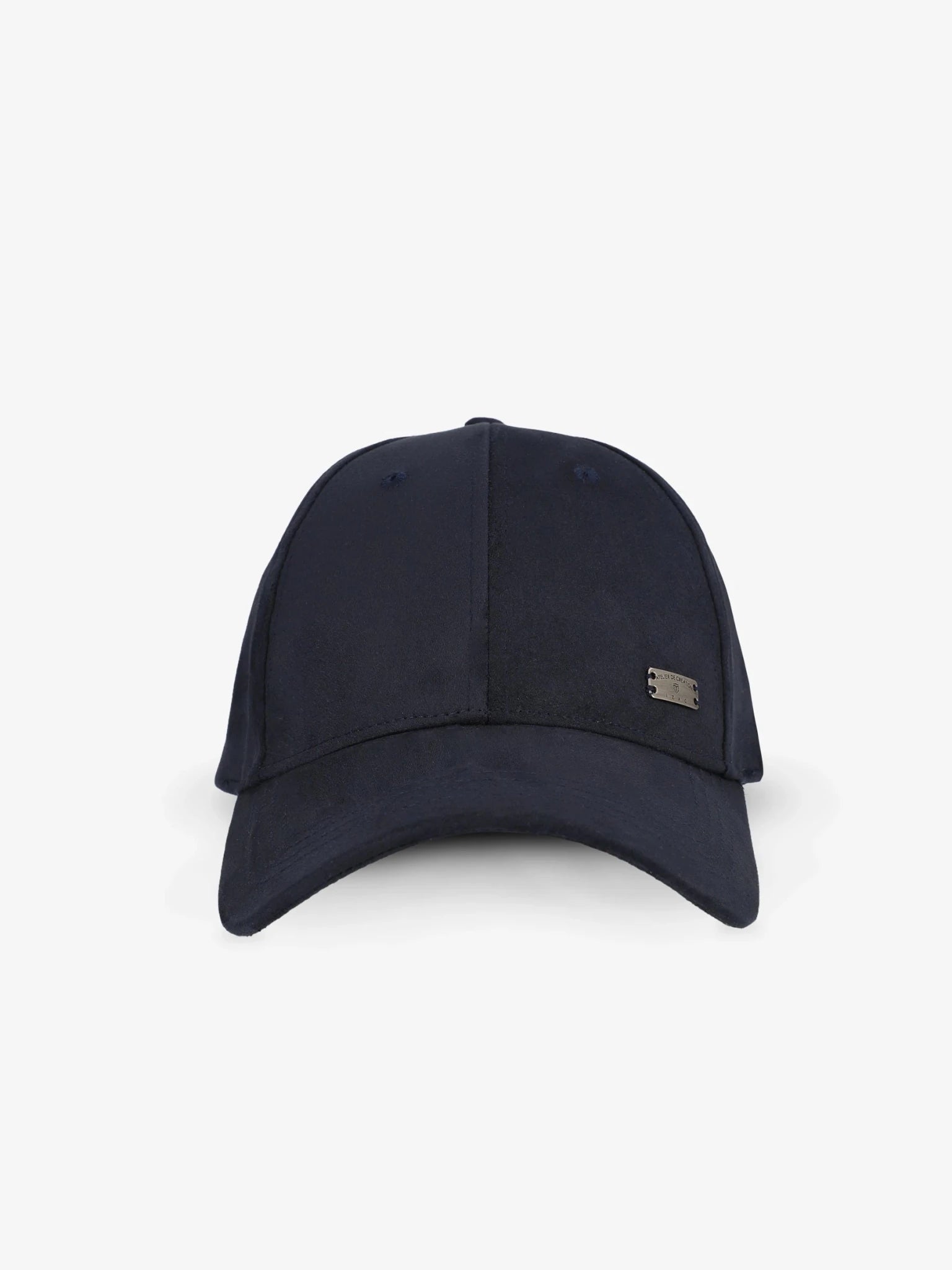 Casquette unie en suede marine