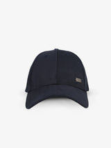 Plain navy suede cap