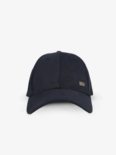 Casquette unie en suede marine