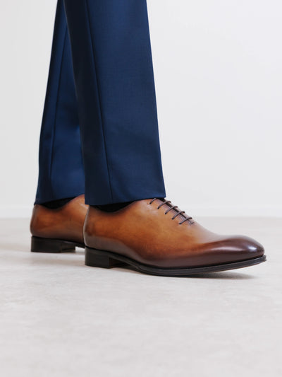 Richelieu shoes in brown leather
