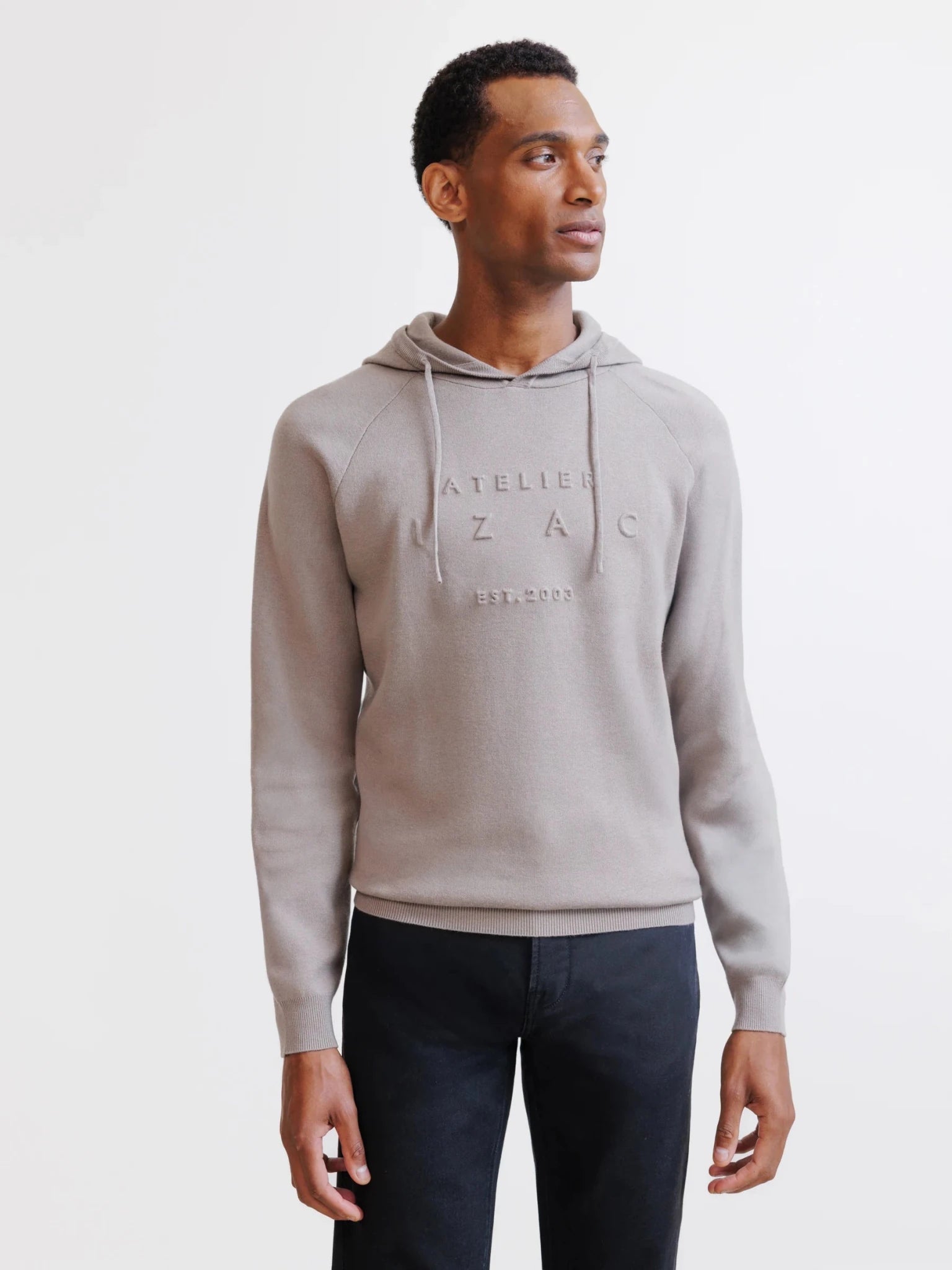 Taupe Knit Hoodie