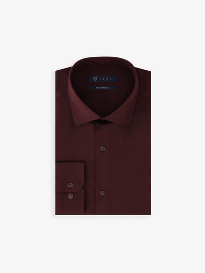 Plum cotton satin shirt