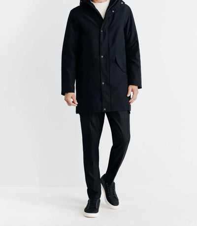 Parka à capuche noire - IZAC