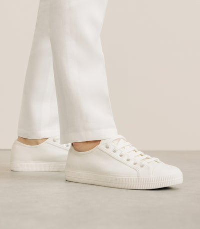 Chaussures baskets en toile écru - IZAC
