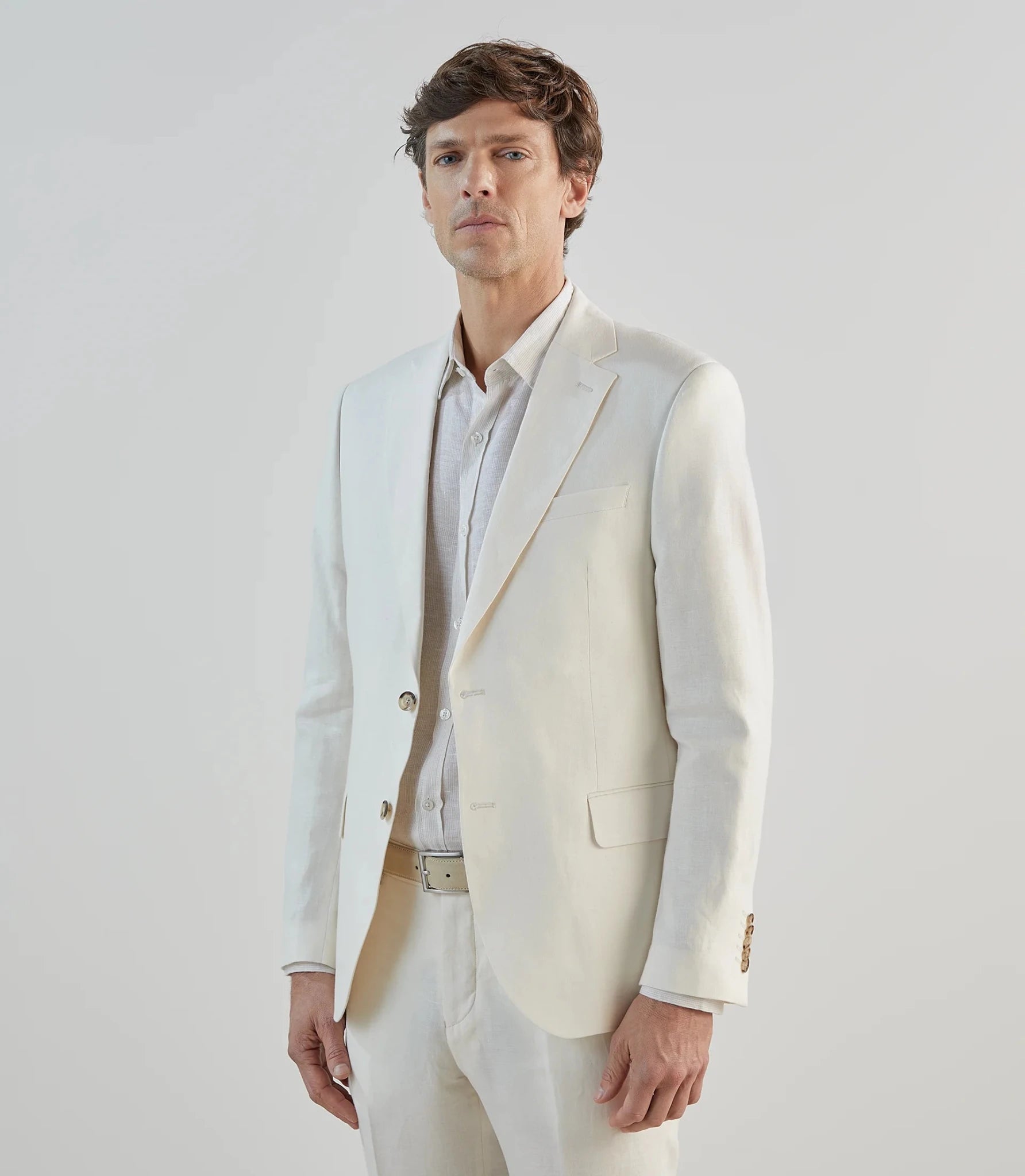 Veste ville 100% lin écru - IZAC