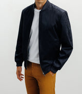 Blouson col teddy marine