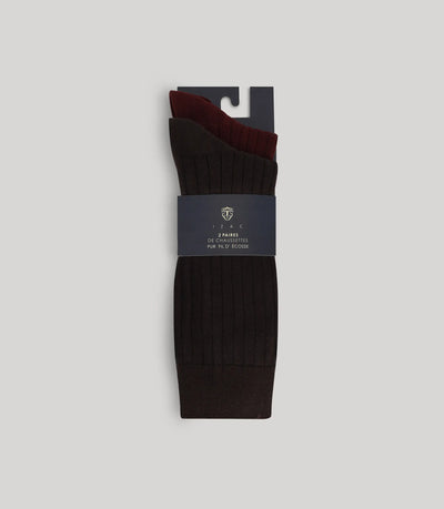 Pack de chaussettes fil d'Écosse marron - IZAC