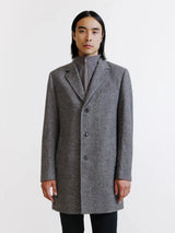 Manteau à parmenture amovible taupe