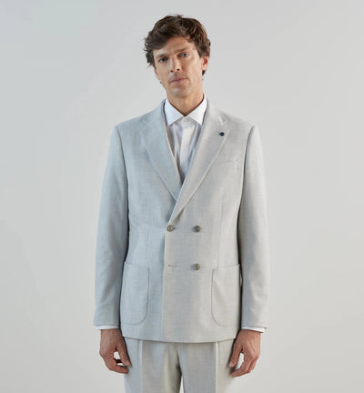 Costume croisé gris clair - IZAC