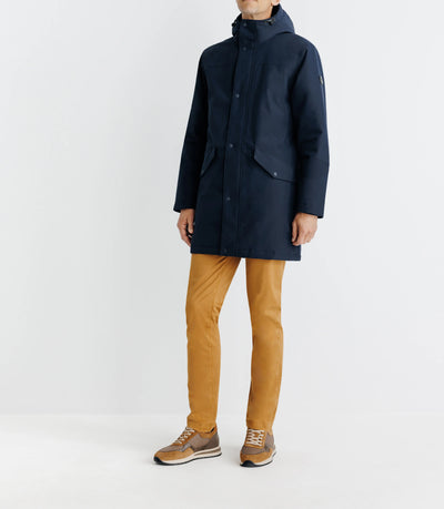 Parka à capuche marine