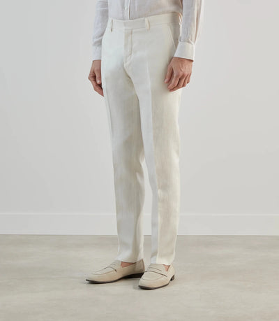 Pantalon ville 100% lin écru - IZAC