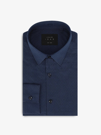 Chemise ville imprimée marine - IZAC