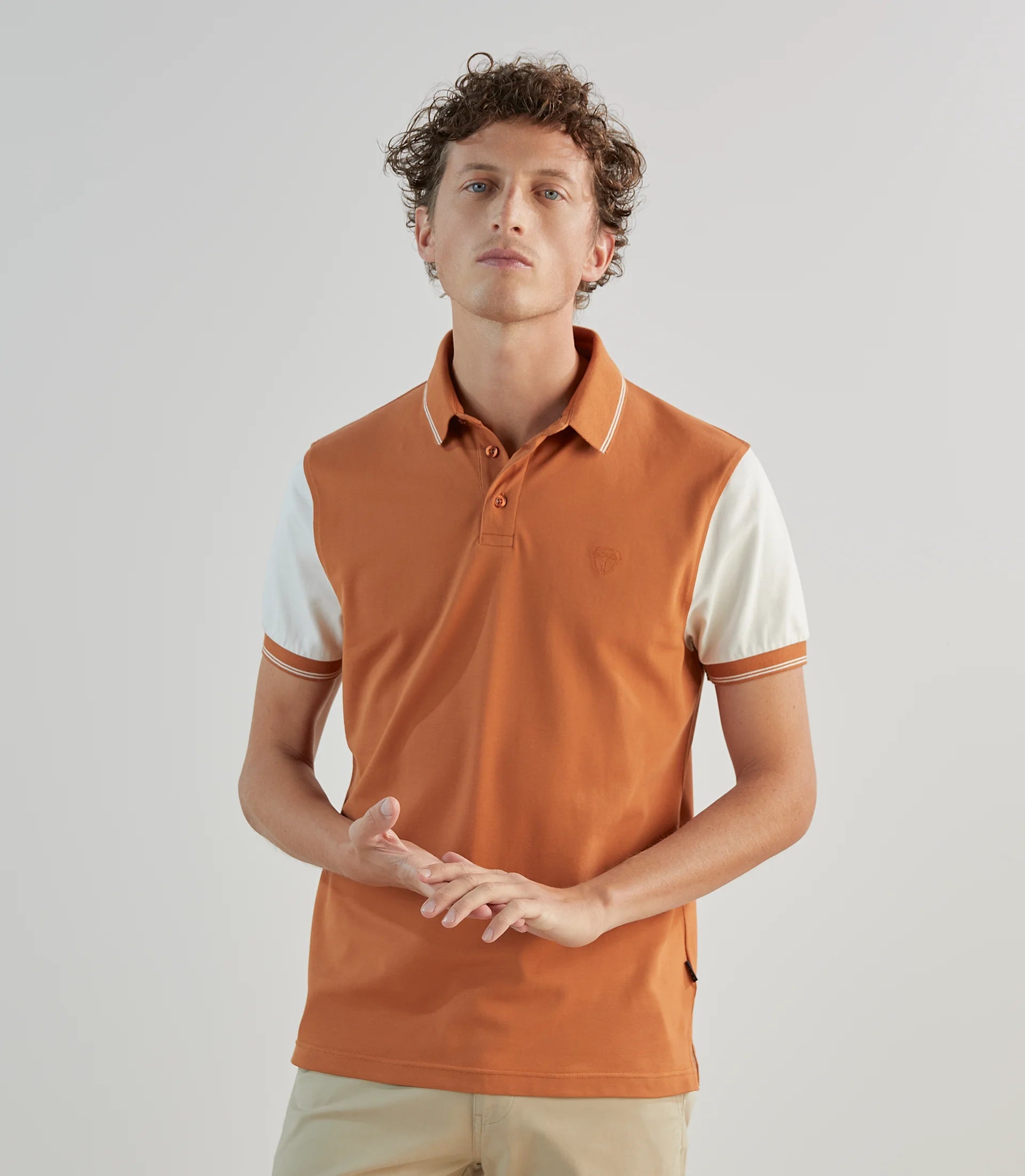 Polo piqué orange - IZAC