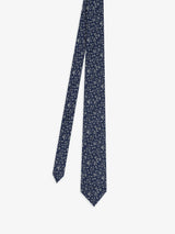 Navy floral tie
