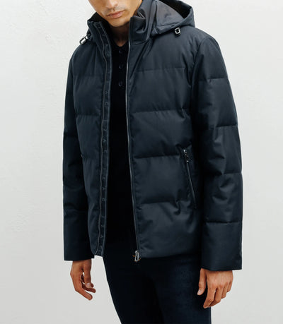 Short navy padded jacket