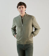Blouson col teddy kaki