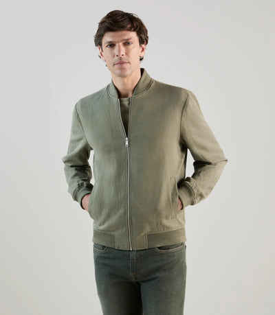 Blouson col teddy kaki