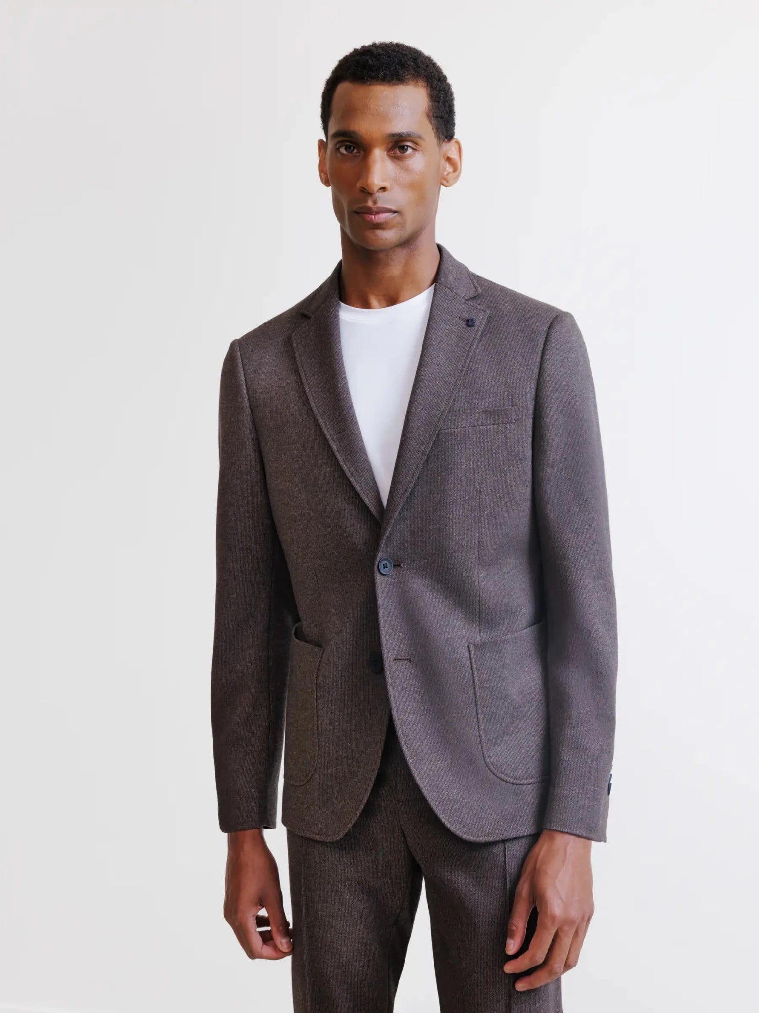 Veste ville en maille marron - IZAC