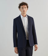 Veste ville tissu armuré marine - IZAC