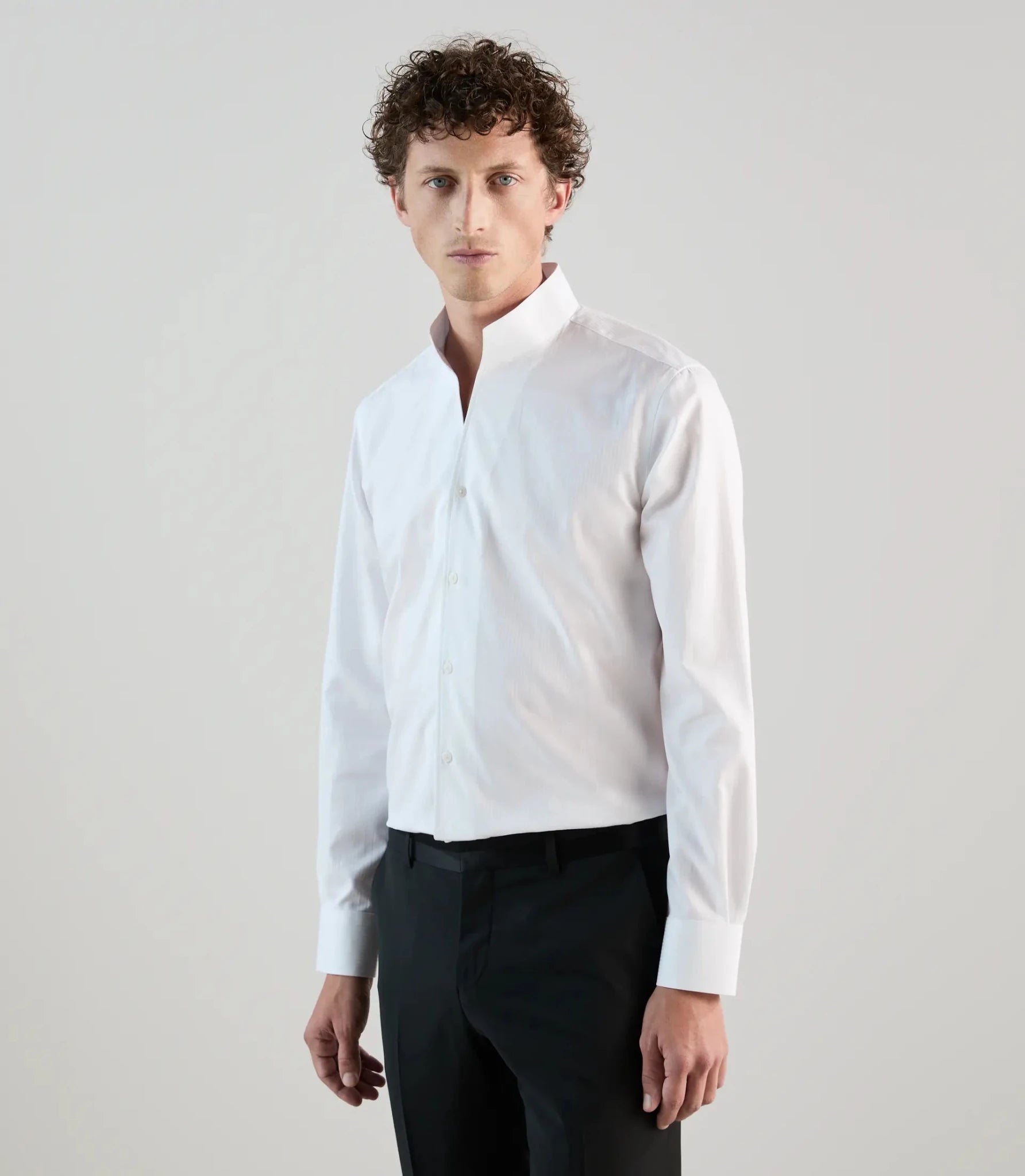 Chemise col philosophe blanche - IZAC