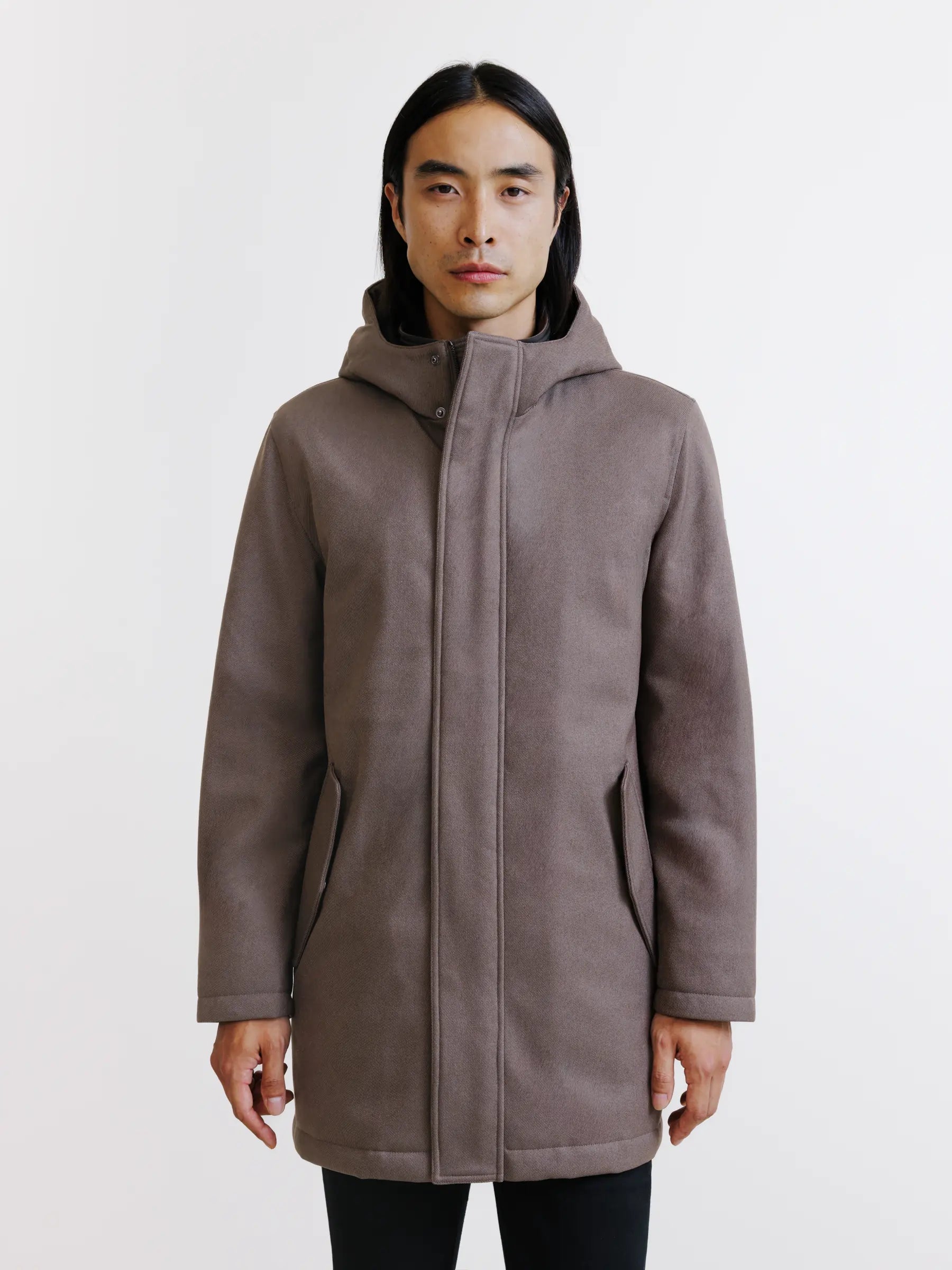 Taupe city parka