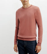 100% pink cashmere round neck sweater