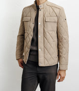 Blouson col chemise beige
