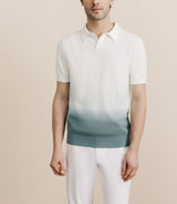 Polo en maille dégradé vert
